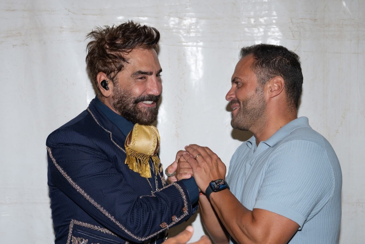 Alejandro Fernández y el alcalde de Arrecife