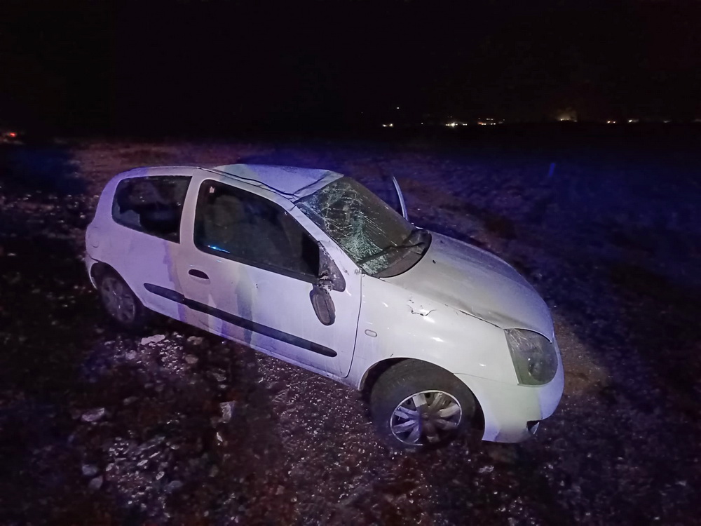 Vuelco vehiculo altura de Yaiza