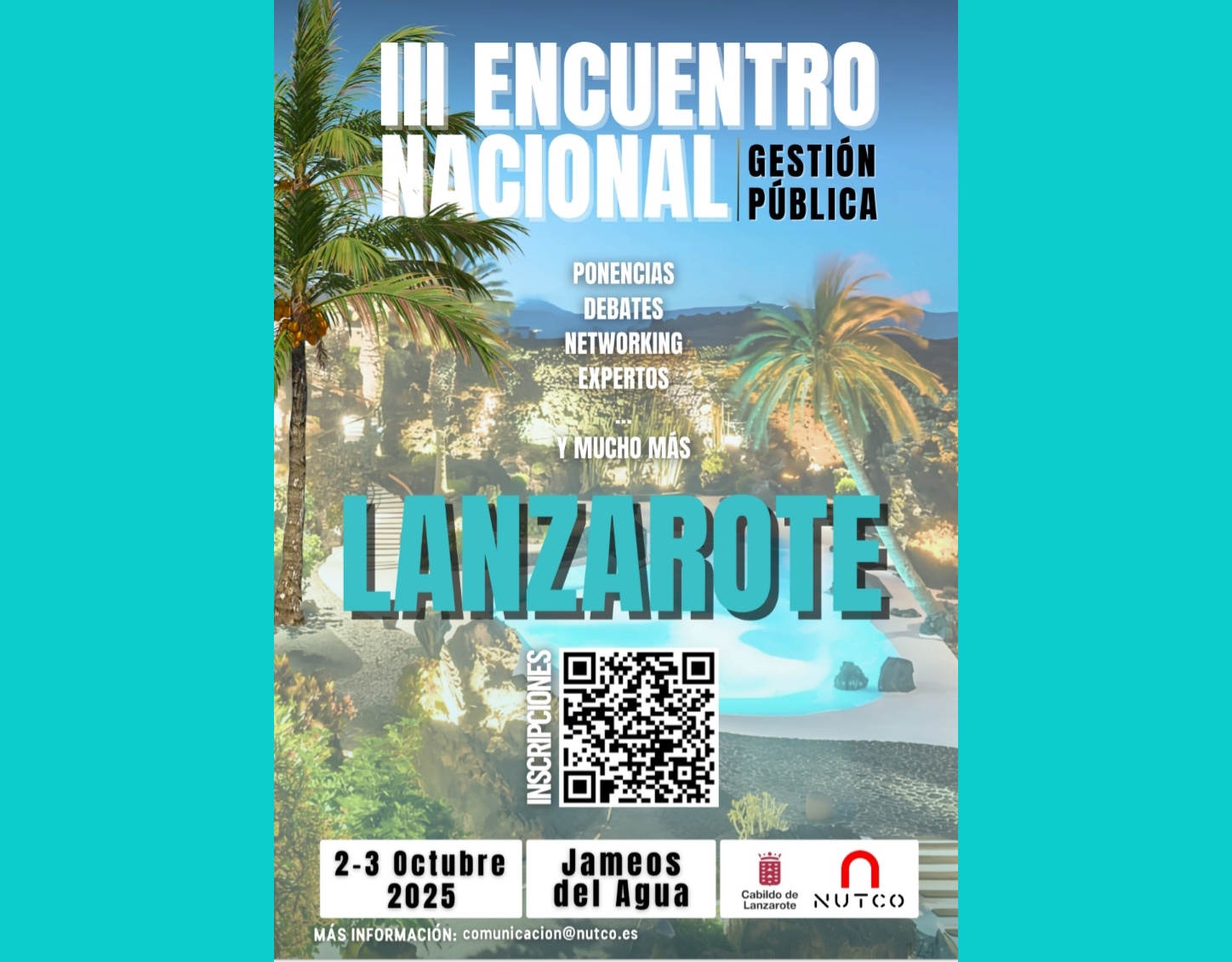 Lanzarote acoge el III Encuentro Nacional de Gestión Pública con más de 300 profesionales del sector