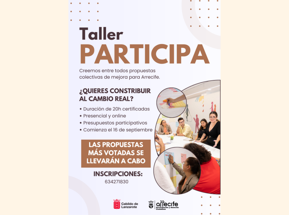 Taller participativo para diseñar propuestas colectivas de mejora en Arrecife