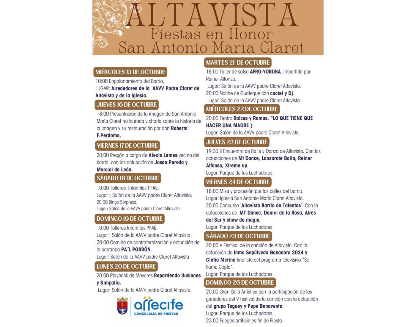 fiestas de Altavista