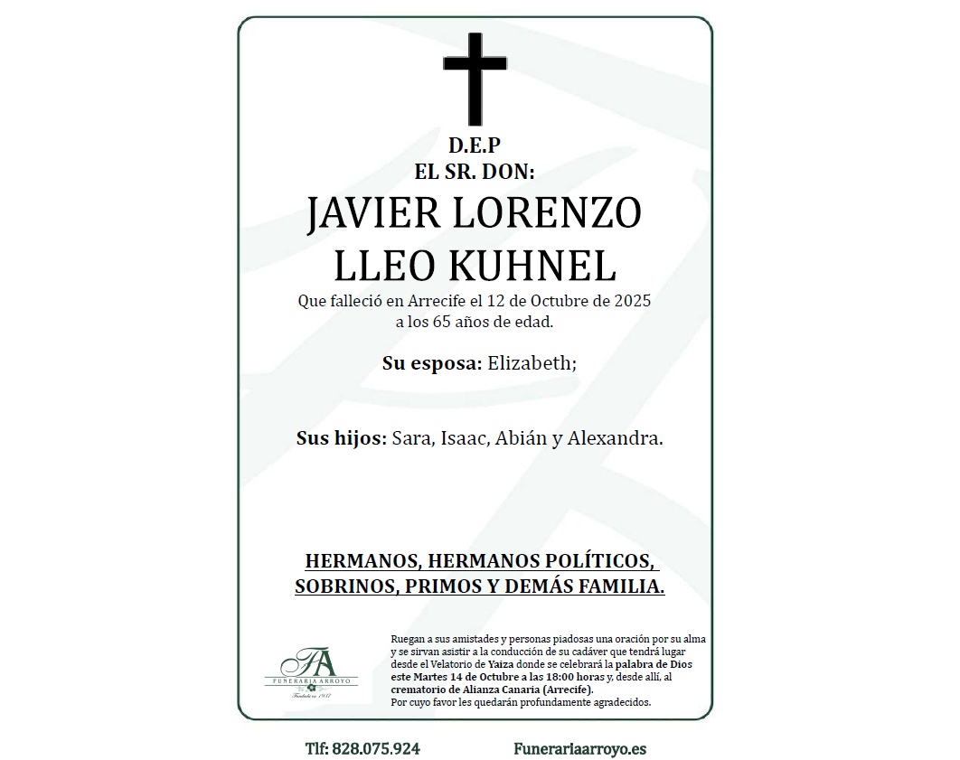 esquela javier Lleo
