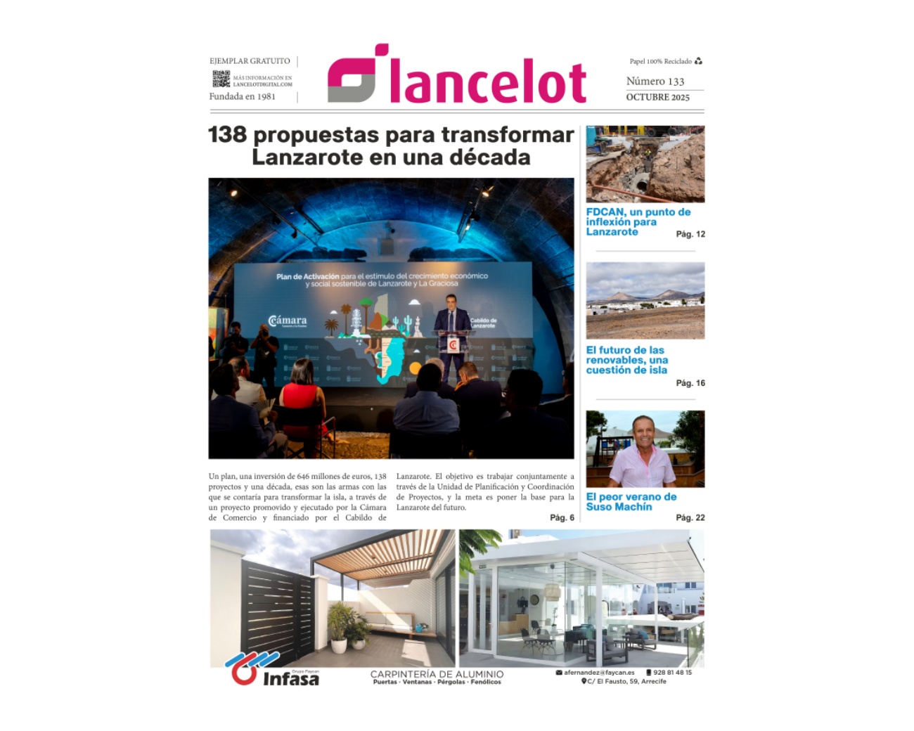 Portada octubre periódico lancelot papel 2025