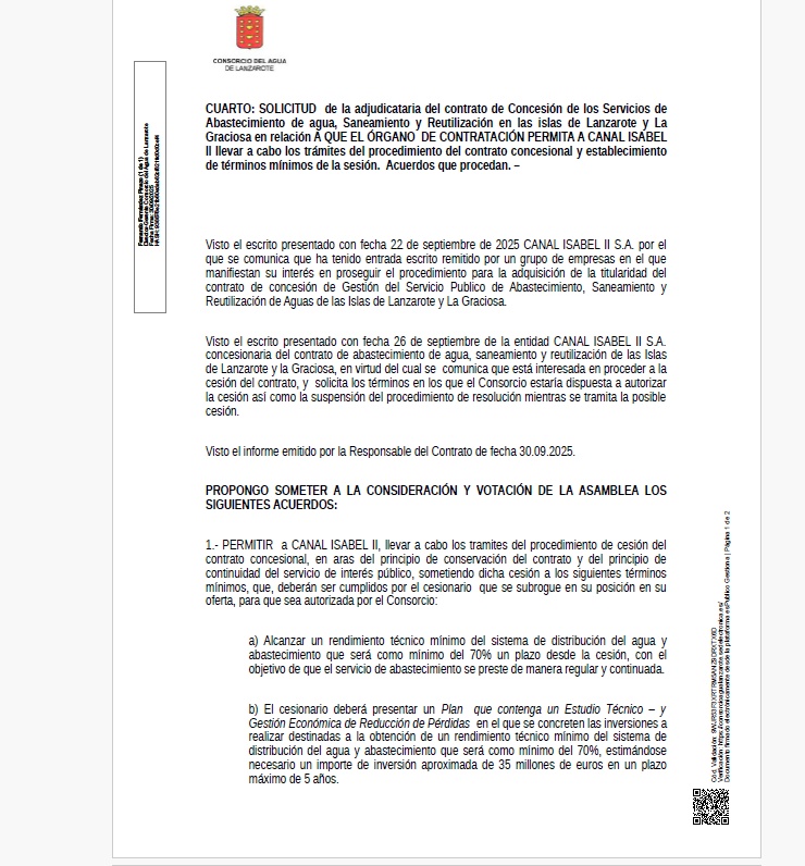 propuesta sometida a votación