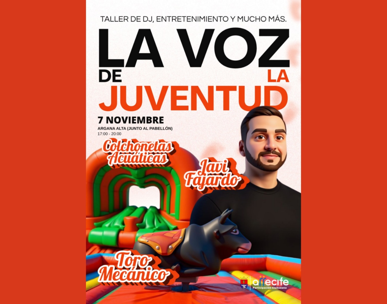 El evento se celebrará el jueves 7 de noviembre, en el barrio de Argana Alta, en horario de 17:00 a 20:00 horas El evento se celebrará el jueves 7 de noviembre, en el barrio de Argana Alta, en horario de 17:00 a 20:00 horas