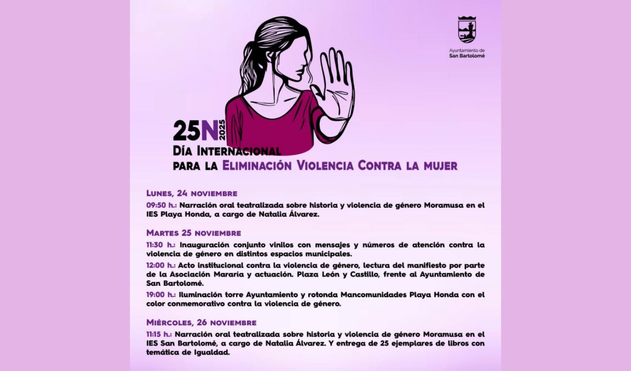 San Bartolomé lucha contra la violencia de género San Bartolomé lucha contra la violencia de género