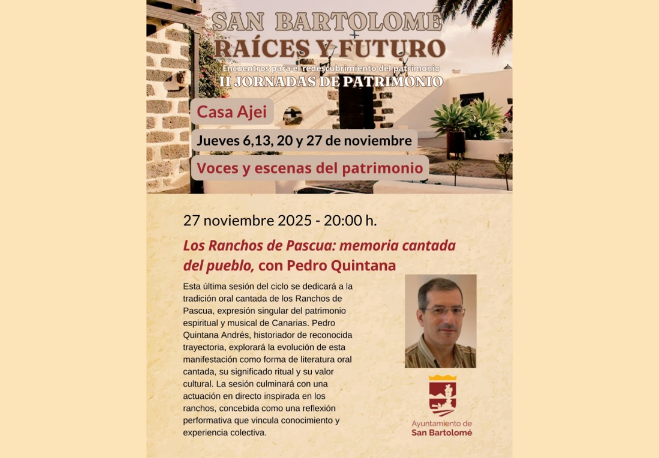 San Bartolomé invita a los asistentes a disfrutar de una de las expresiones más singulares del patrimonio espiritual y musical de las Islas San Bartolomé invita a los asistentes a disfrutar de una de las expresiones más singulares del patrimonio espiritual y musical de las Islas
