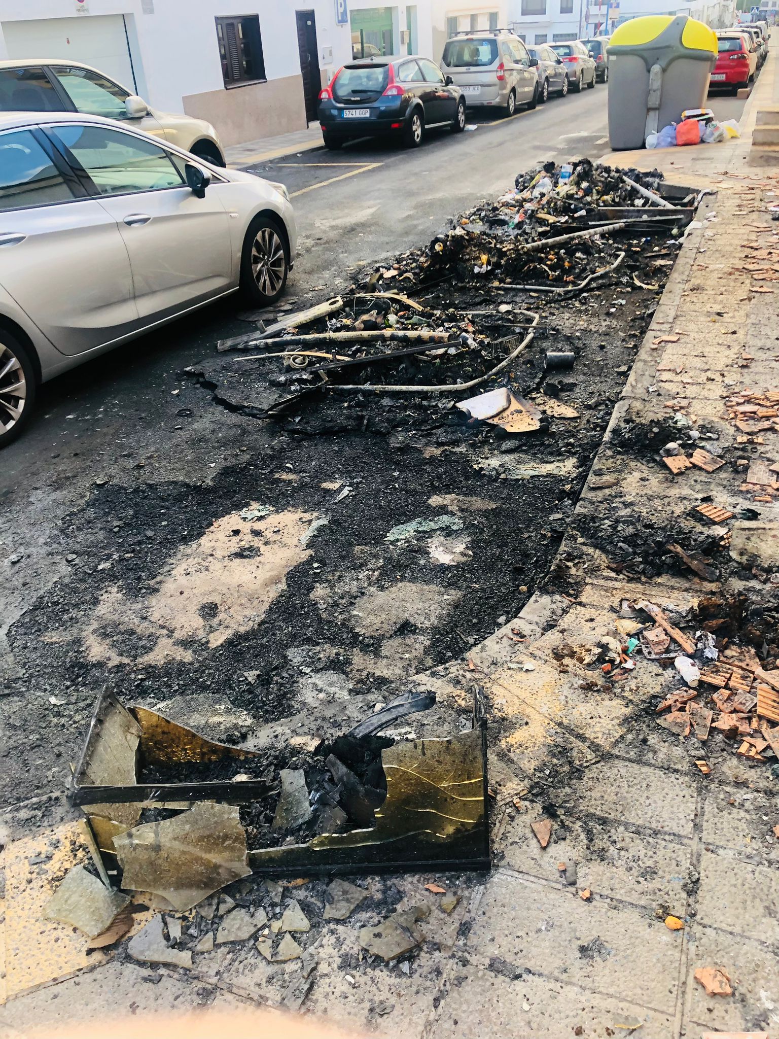 aspecto de cómo quedó la calle