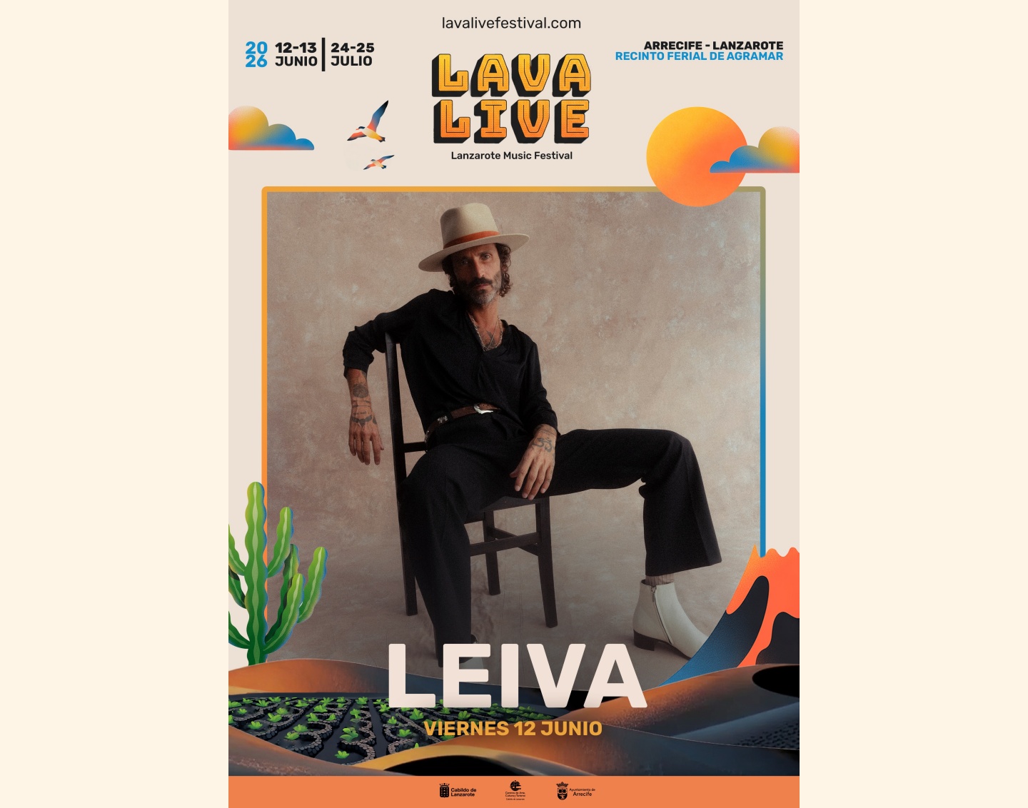 El popular cantautor es el primer artista confirmado del Festival Lava Live El popular cantautor es el primer artista confirmado del Festival Lava Live