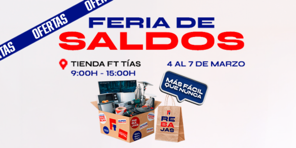 Del 4 al 7 de marzo, de 9:00 a 15:00 h, en la tienda de Grupo FT en Tías: liquidación en múltiples secciones, grandes descuentos y unidades limitadas