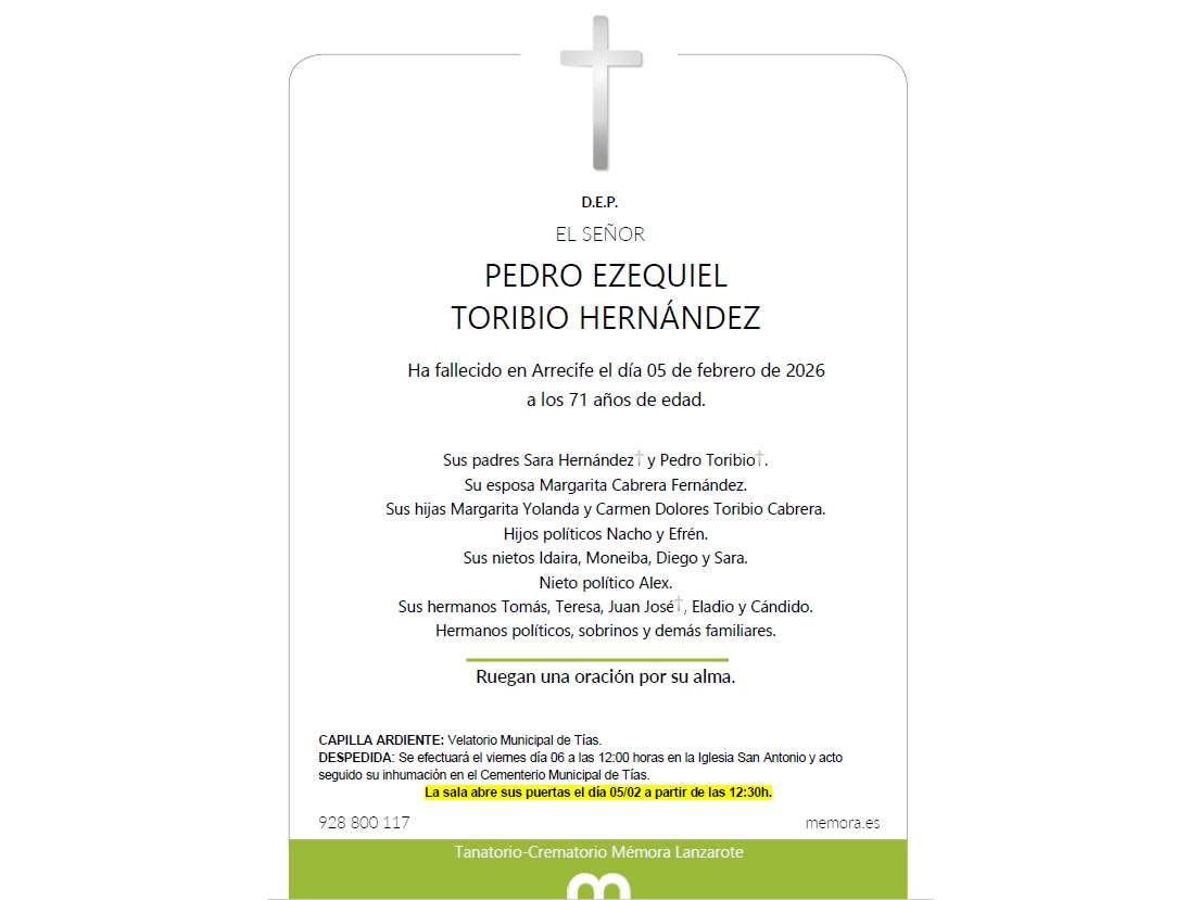 La capilla ardiente ha quedado instalada en el Velatorio Municipal de Tías