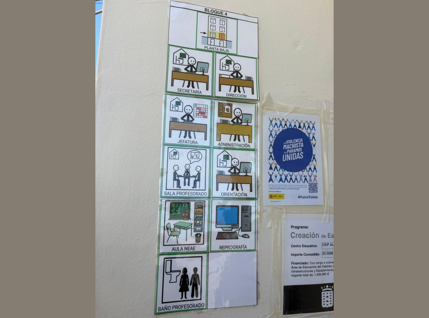 Todoslos colegios del municipio contarán con pictogramas que señalizarán las diferentes zonas y espacios de los centros educativos Todoslos colegios del municipio contarán con pictogramas que señalizarán las diferentes zonas y espacios de los centros educativos