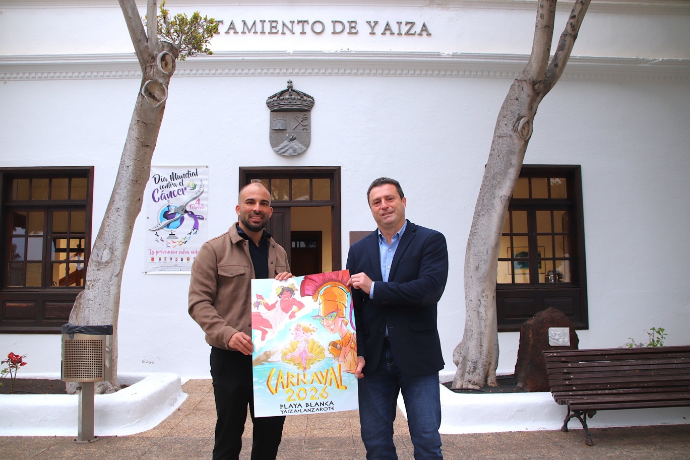 El cartel alegórico 'Olimpo en Yaiza' es obra del diseñador grancanario Armando Arencibia, ganador del concurso entre 15 propuestas