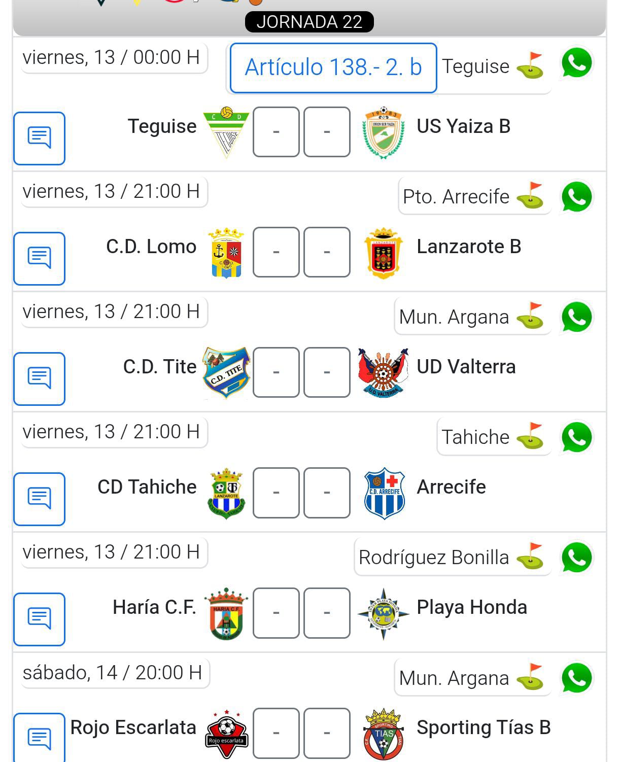 partidos de la jornada partidos de la jornada