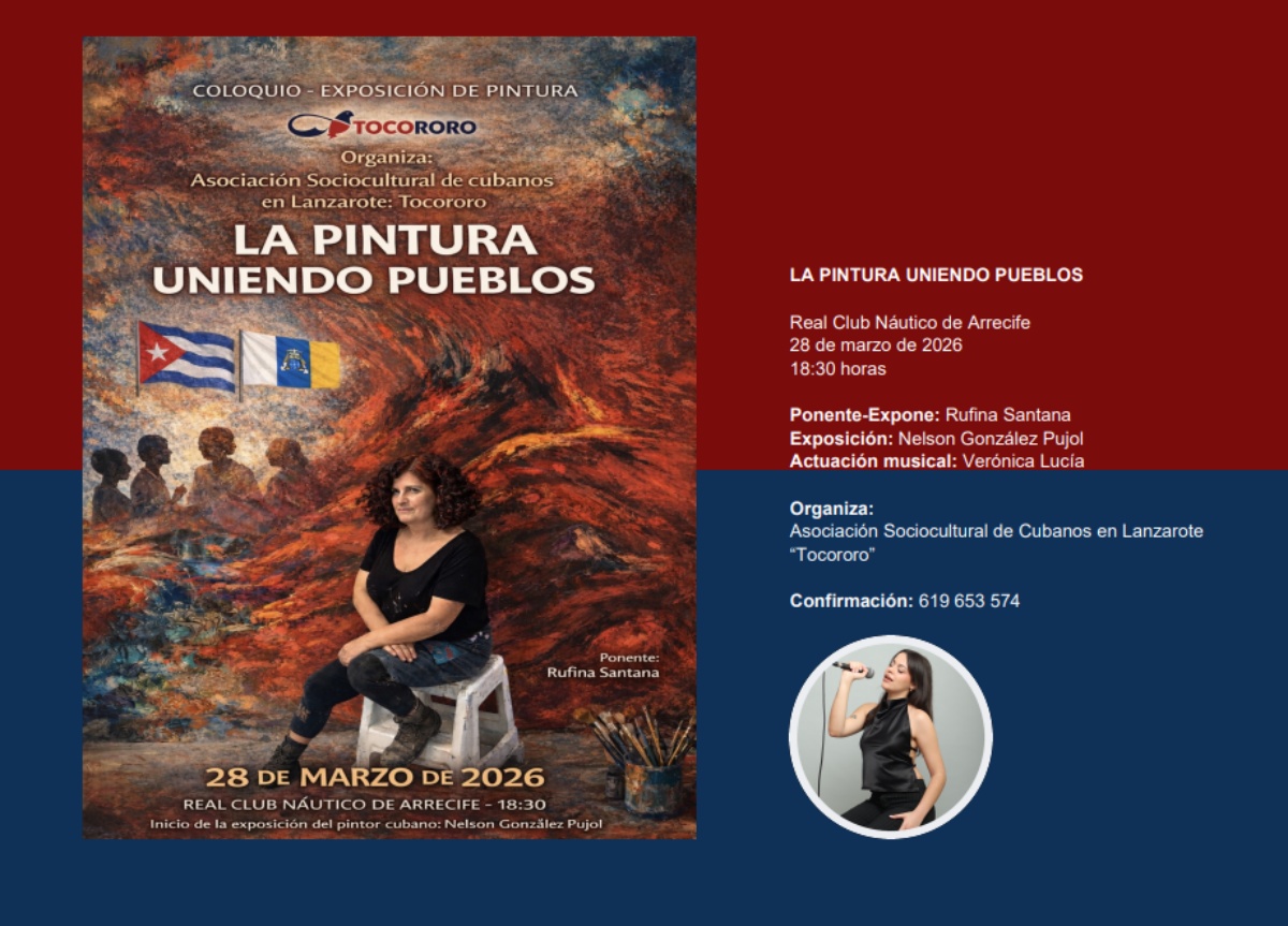 La jornada, que se celebrará el sábado 28 de marzo, contará con la participación de la pintora Rufina Santana