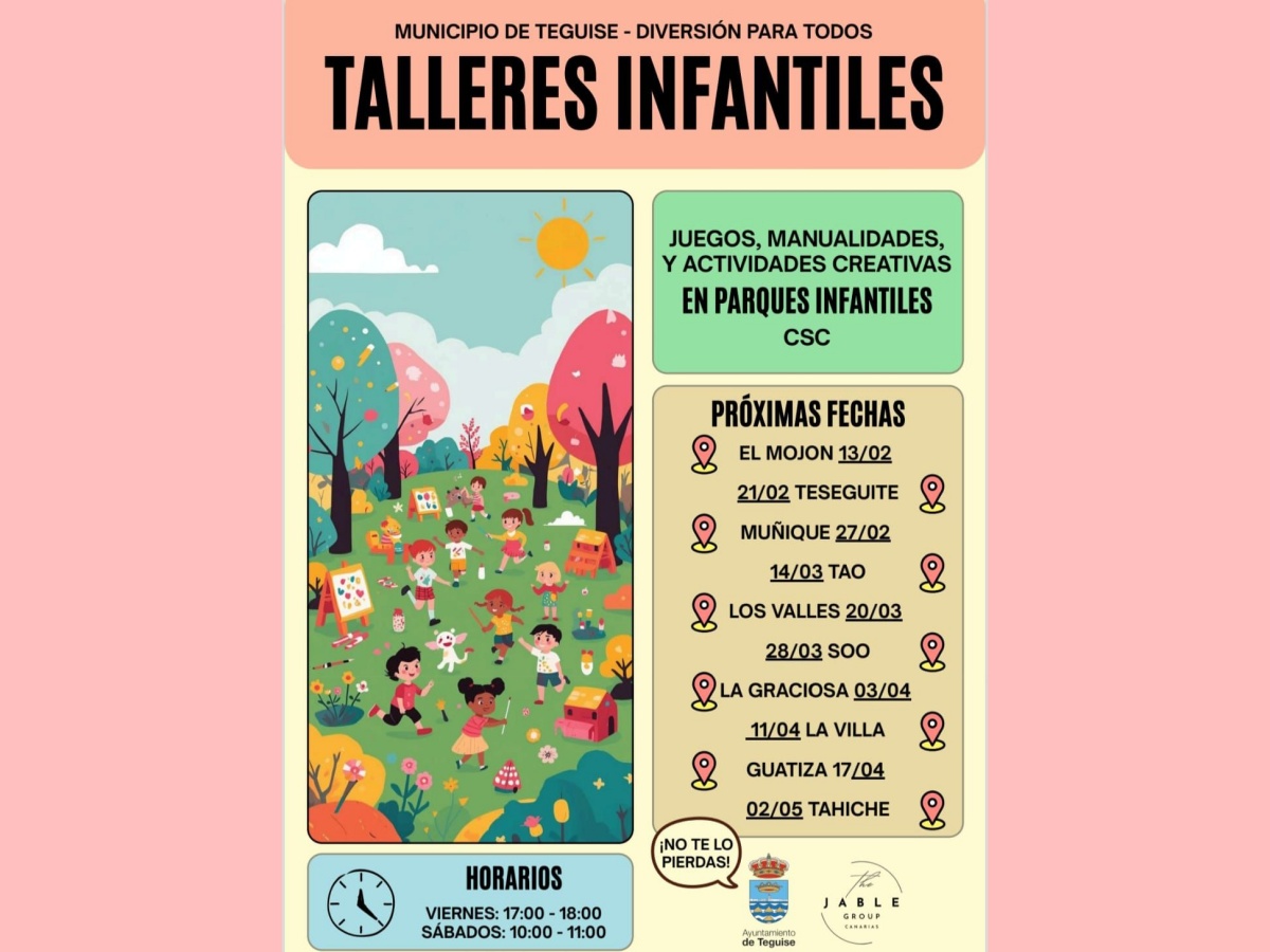 Soo, La Graciosa, La Villa, Guatiza y Tahiche serán las próximas localidades en acoger estas actividades de juegos, manualidades y dinamización familiar