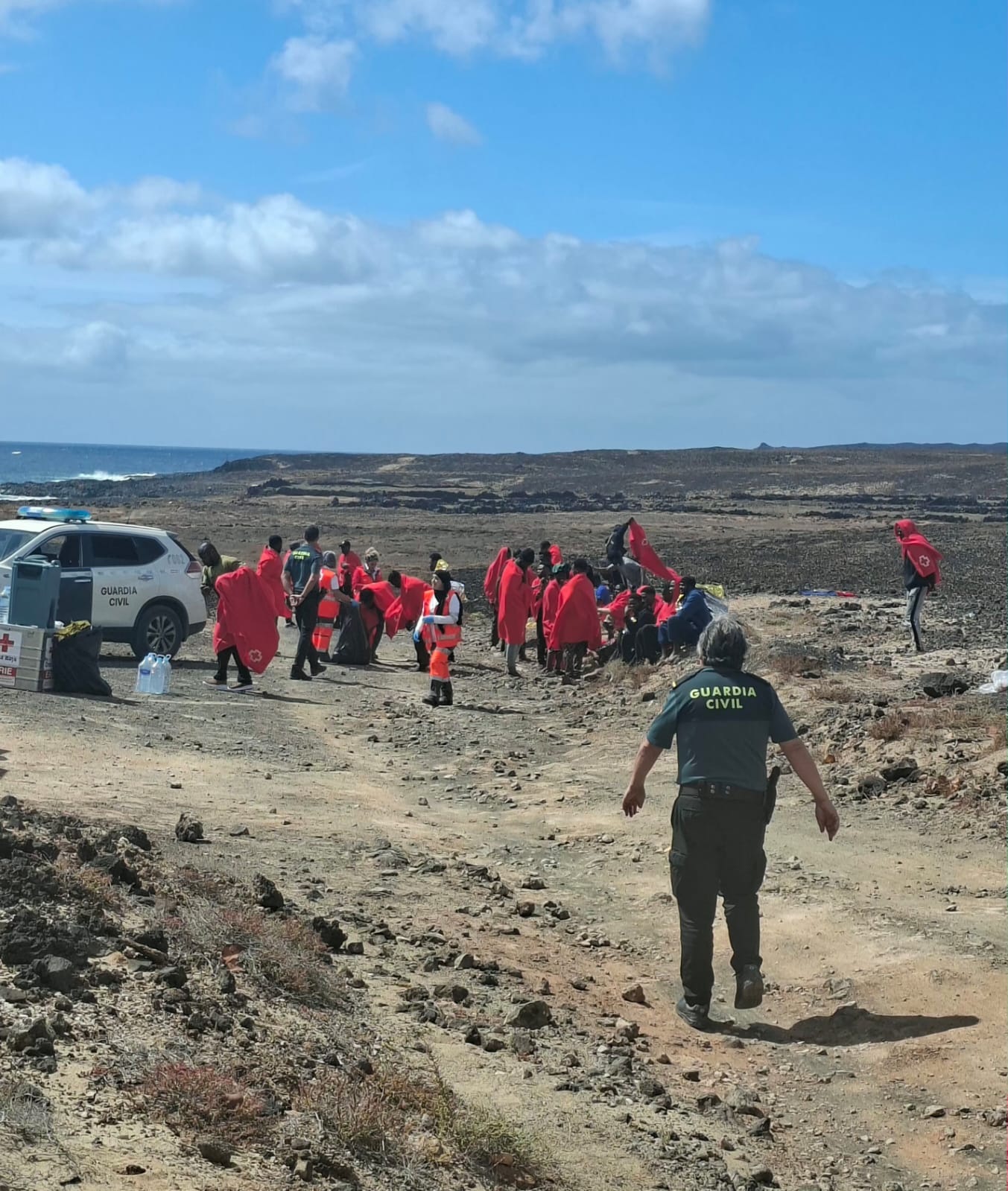  La embarcación tocó tierra entre Punta Mujeres y Los Cocoteros y sus ocupantes ya estaban desembarcando cuando se activó el dispositivo de emergencia
