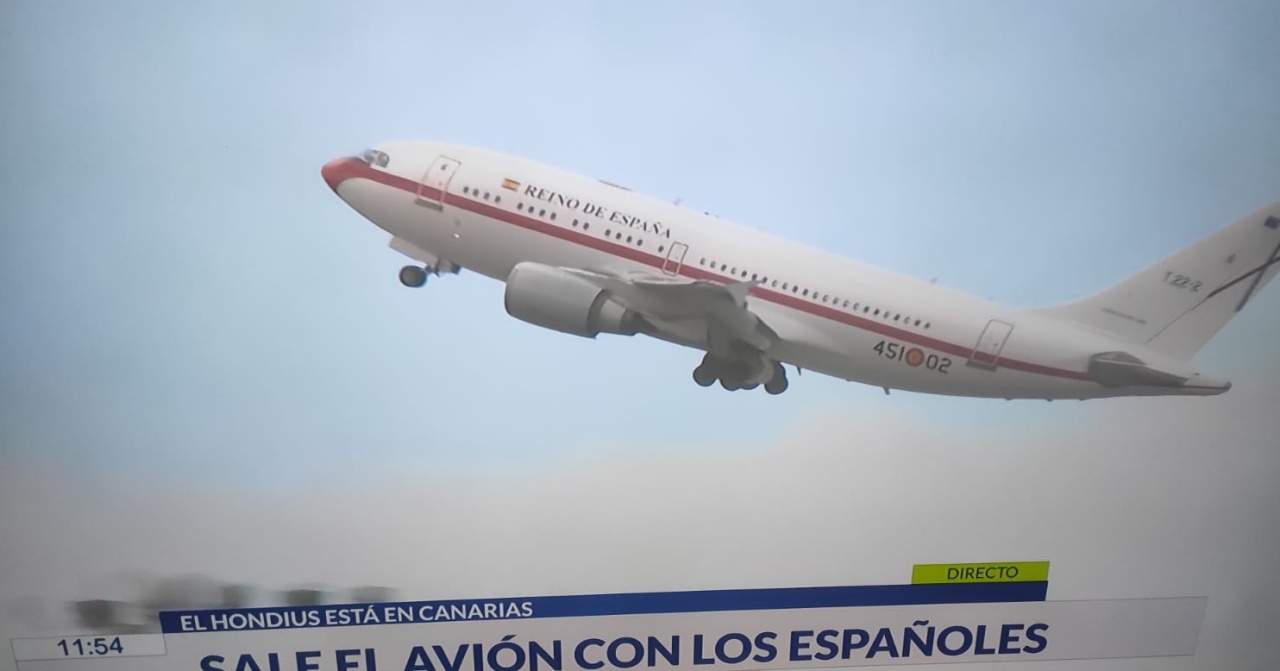 Avión hacia Madrid