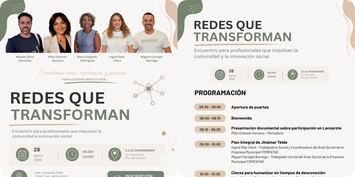 La jornada reunirá el próximo 28 de mayo a profesionales como Pilar Estevan, Ingrid Díaz, Naira Delgado, Moisés Oliva y Miguel Carvajal
