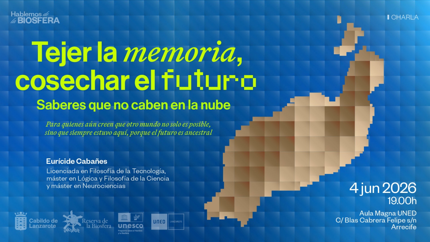 La charla de la filósofa Eurídice Cabañes tendrá lugar el próximo 4 de junio, a las 19 horas, en el Aula Magna de UNED Lanzarote La charla de la filósofa Eurídice Cabañes tendrá lugar el próximo 4 de junio, a las 19 horas, en el Aula Magna de UNED Lanzarote