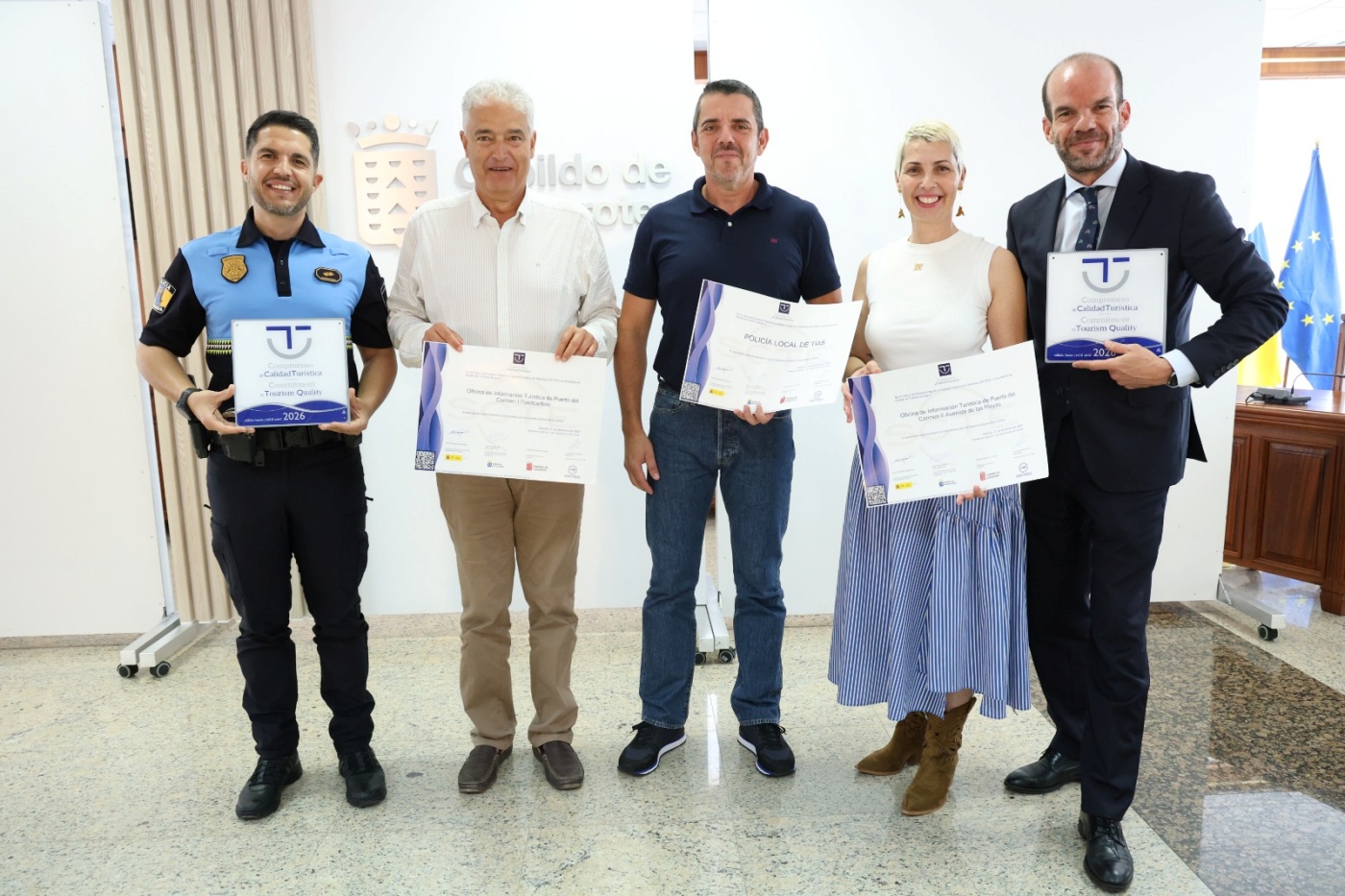 También ha sido reconocida por primera vez la Policía Local de Tías También ha sido reconocida por primera vez la Policía Local de Tías