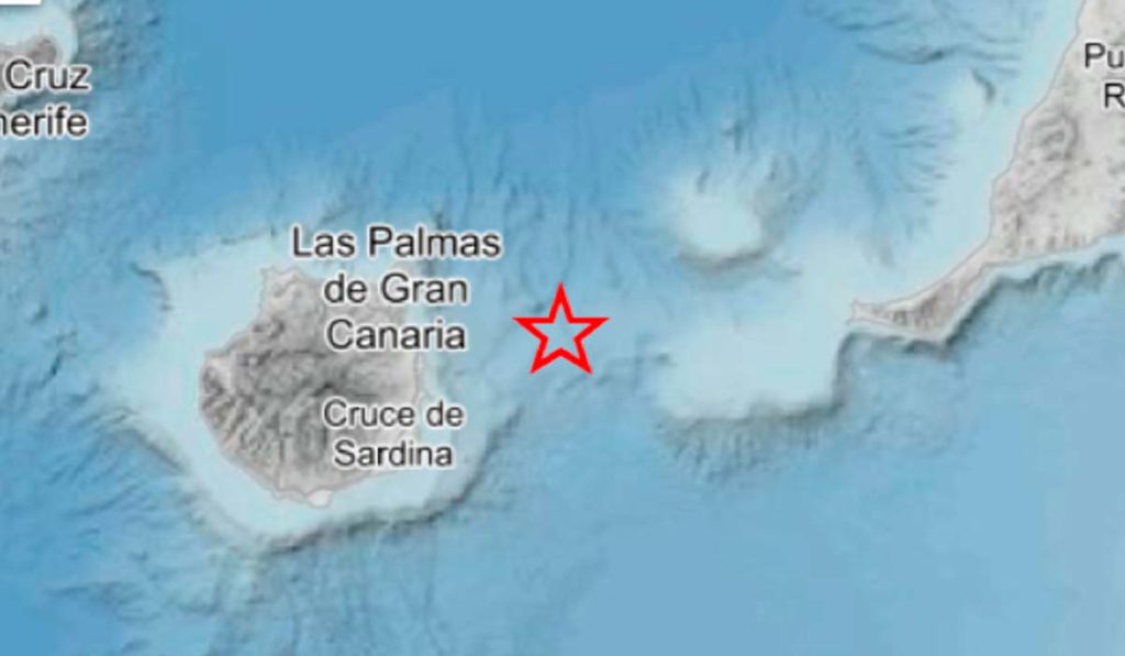Se registra un terremoto de 3,9 entre Gran Canaria y Fuerteventura