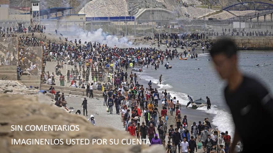 Las invasiones inmigratorias de Ceuta y Canarias son hermanas