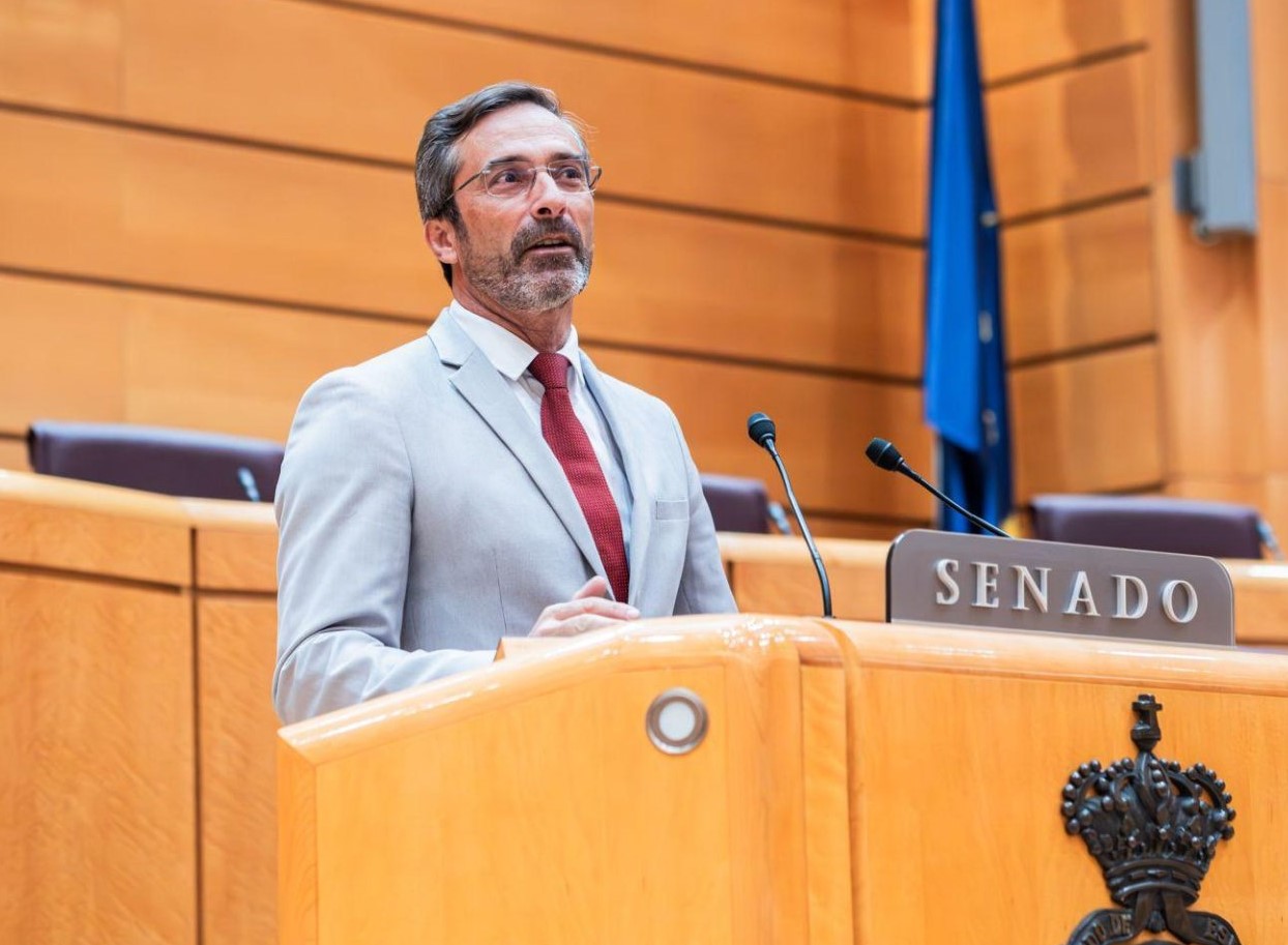 El senador de CC, Pedro San Ginés, afea al Gobierno de España El senador de CC, Pedro San Ginés, afea al Gobierno de España
