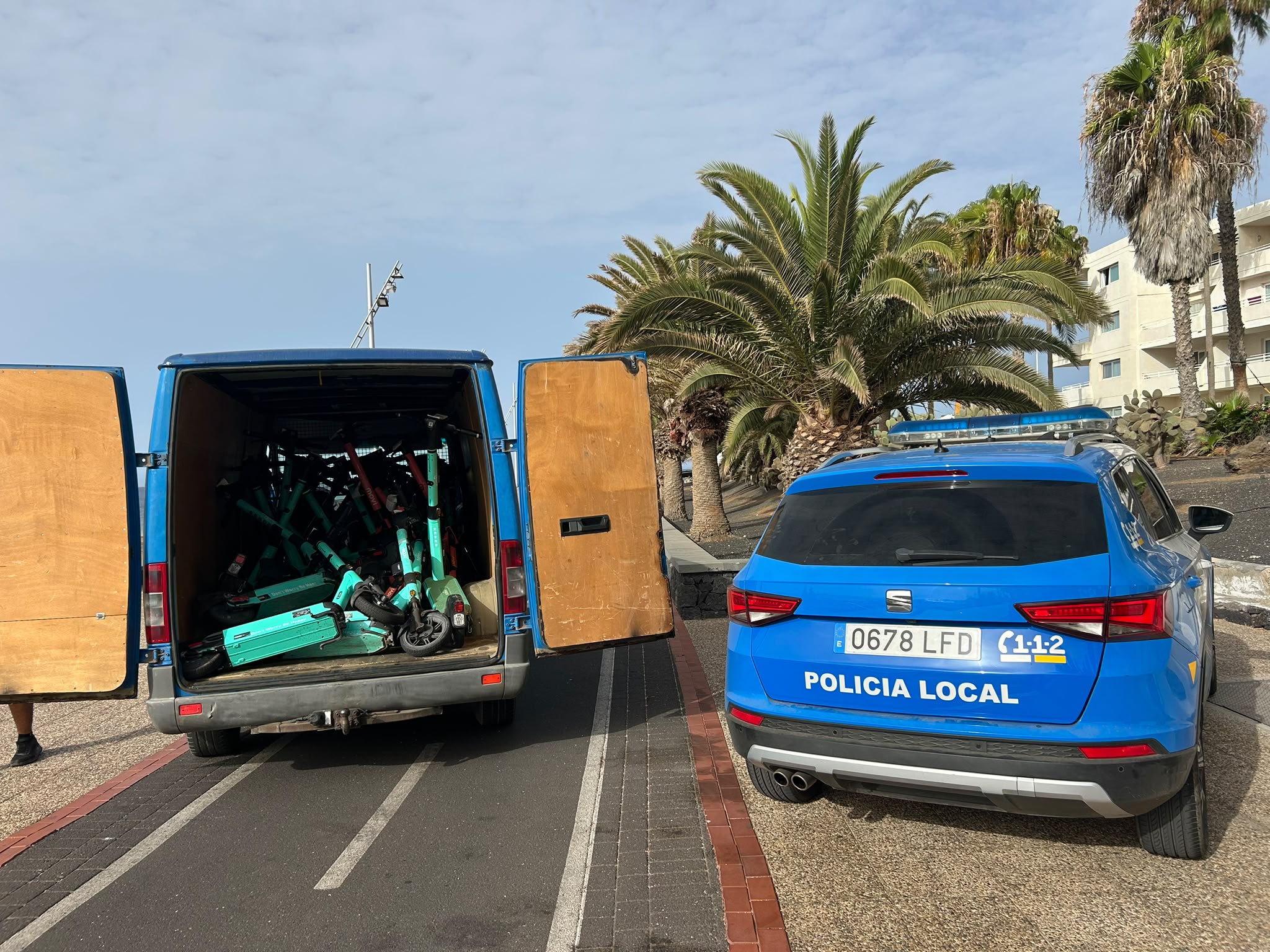 Se retiran 71 patinetes el&eacute;ctricos de la v&iacute;a p&uacute;blica de Puerto del Carmen &nbsp;