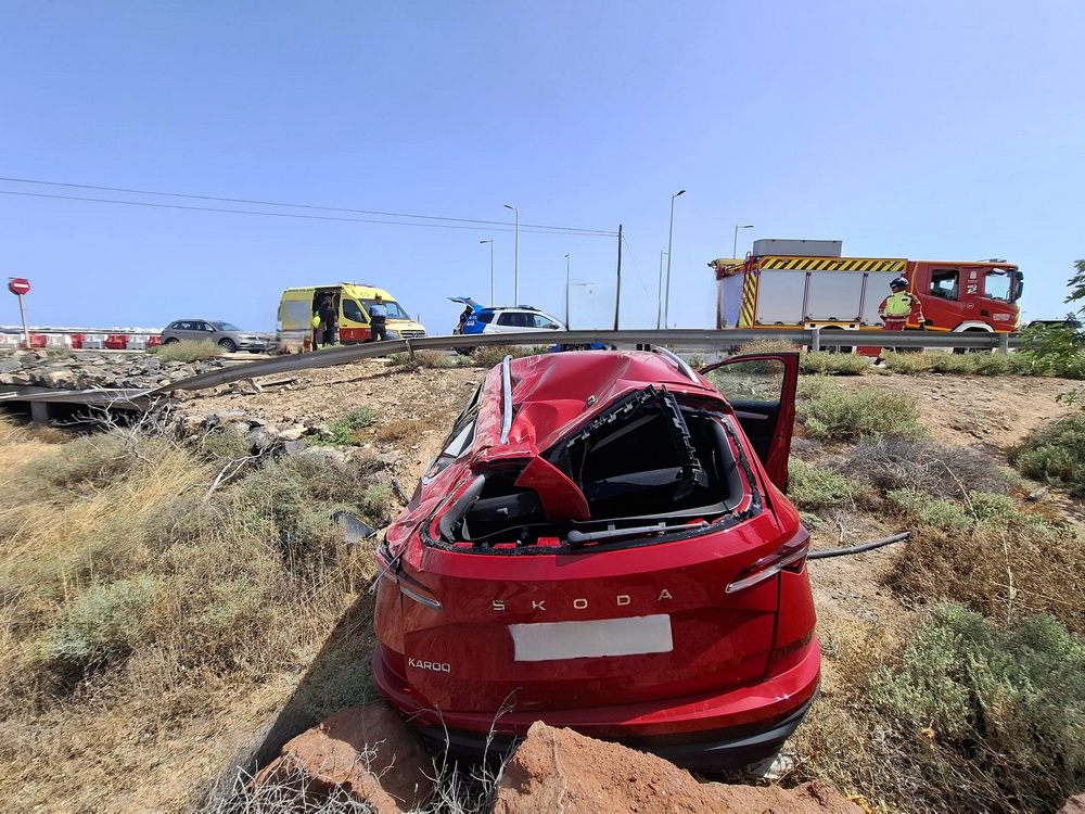 Accidente rotonda Femes Accidente rotonda Femes