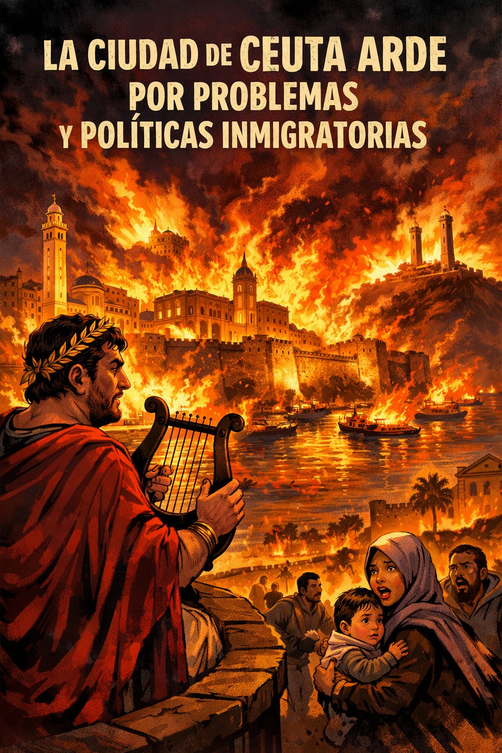Ceuta arde y el Gobierno español no logra apagar el fuego inmigratorio Ceuta arde y el Gobierno español no logra apagar el fuego inmigratorio