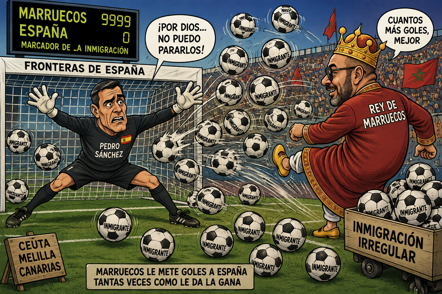 Marruecos le mete goles a España en inmigración ilegal tantas veces como quiere