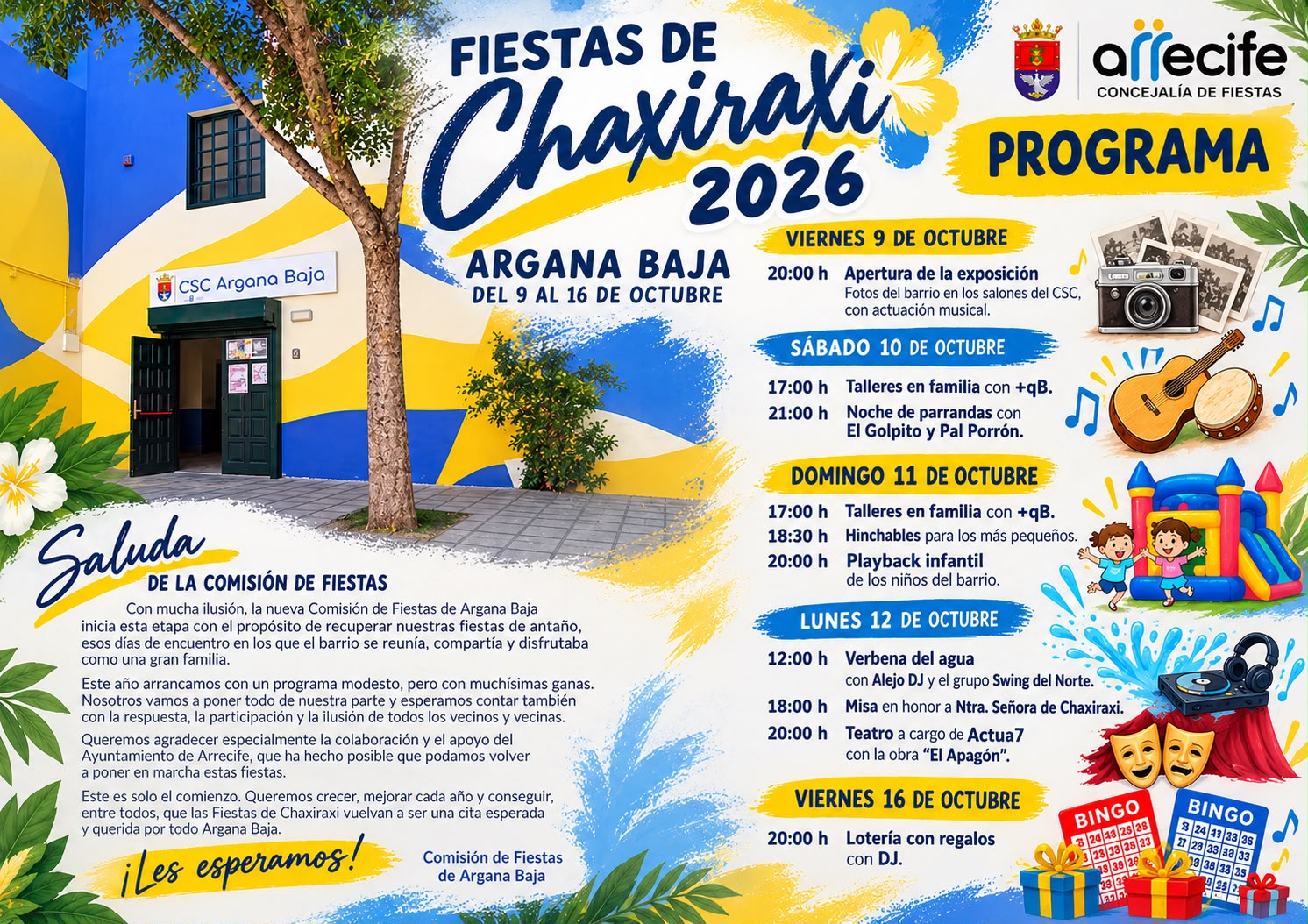 Las fiestas en honor a la Virgen de Chaxiraxi comienzan este viernes y ofrecen actividades para toda la familia Las fiestas en honor a la Virgen de Chaxiraxi comienzan este viernes y ofrecen actividades para toda la familia
