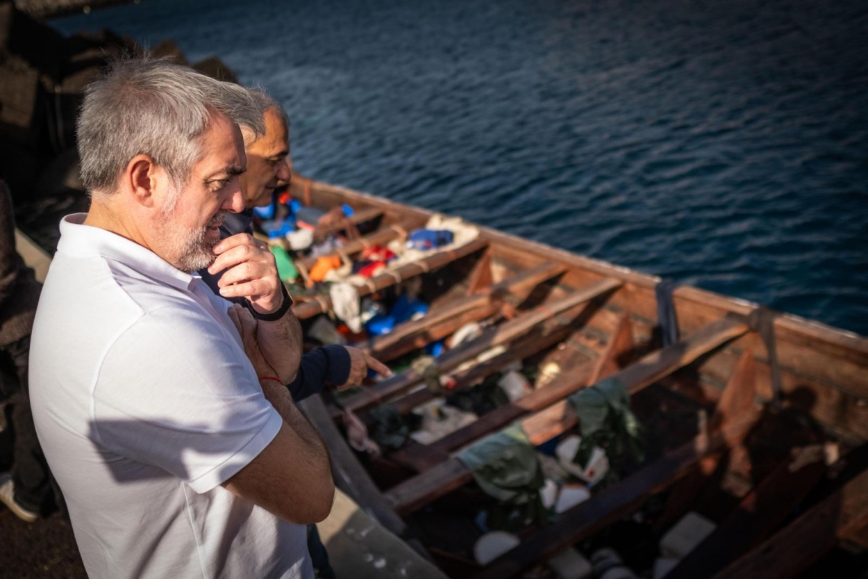 El presidente canario reclama financiación estatal ante el repunte migratorio y la saturación de los recursos asistenciales en El Hierro