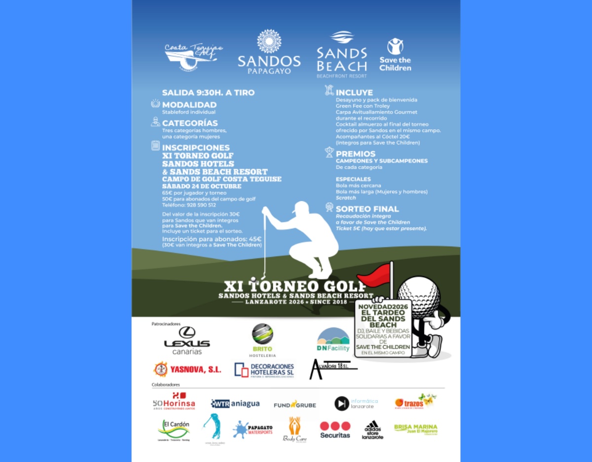 Costa Teguise acoge un torneo de golf solidario para ayudar a los ni&ntilde;os m&aacute;s vulnerables