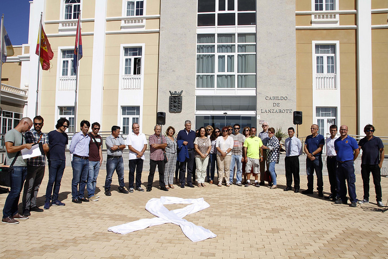 Un momento de la manifestación masculina contra la violencia machista.