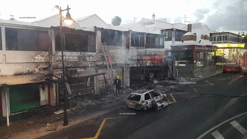 Así quedaba la zona tras el grave incendio.