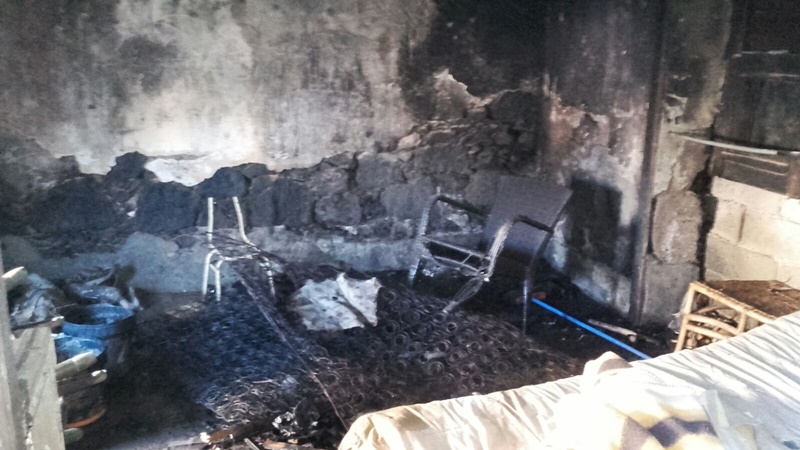Interior del inmueble aafectado por el fuego