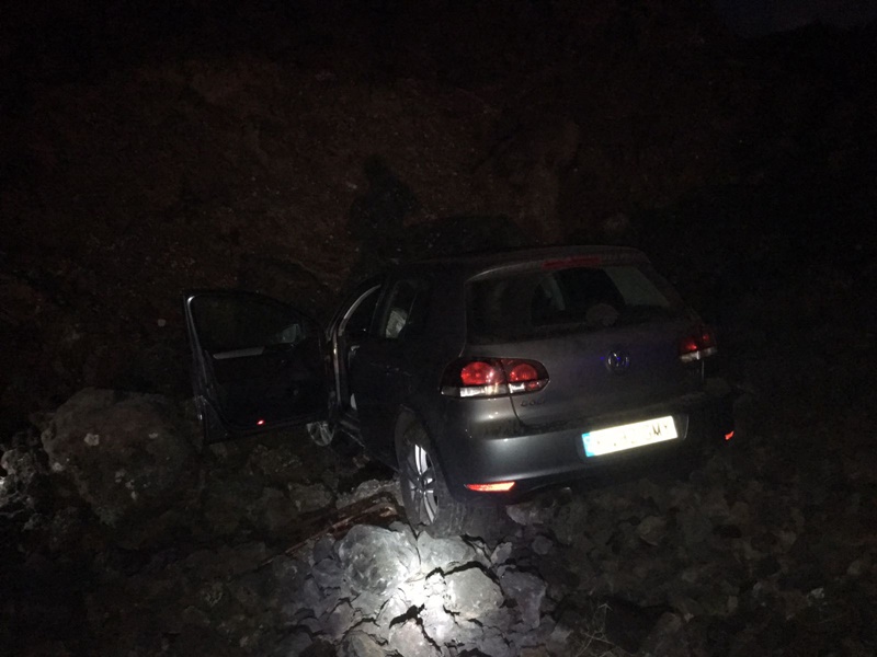 Estado del vehículo a la llegada de los bomberos