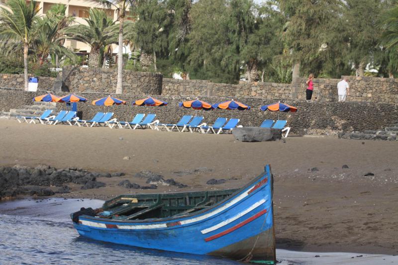 Patera en la que llegaron los extranjeros.