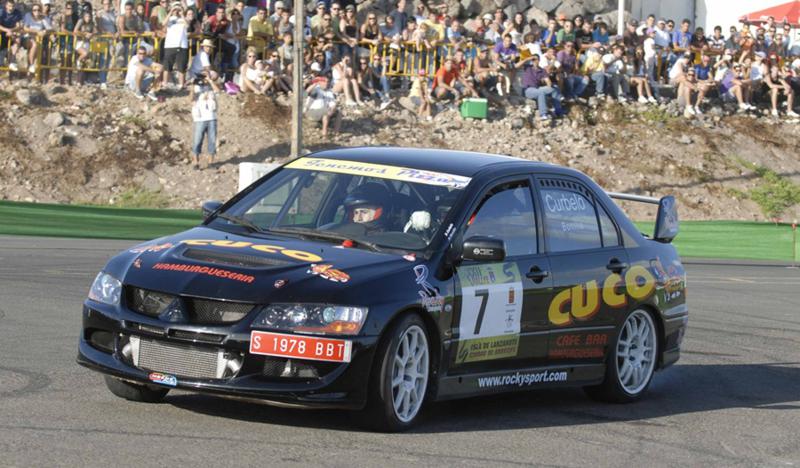 Rubén Curbelo, en un momento del Rallye Isla de Lanzarote.