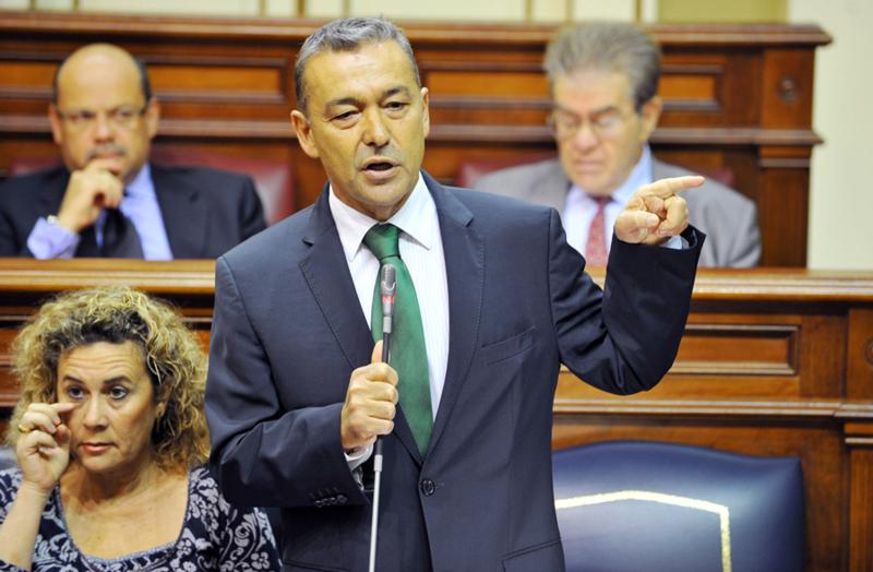 Paulino Rivero, durante el debate parlamentario de los Presupuestos.