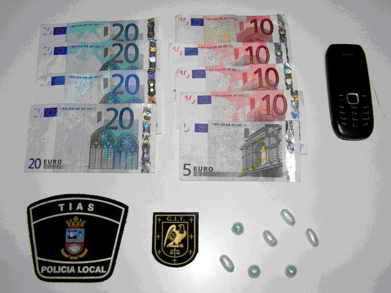 Elementos que se incautó la Policía.