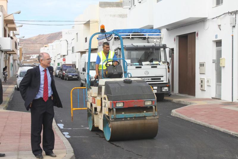 El alcalde visitó las obras este lunes.