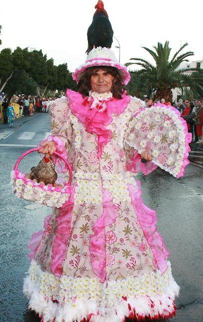 Domingo Brito, durante el coso del Carnaval de Arrecife de 2010.