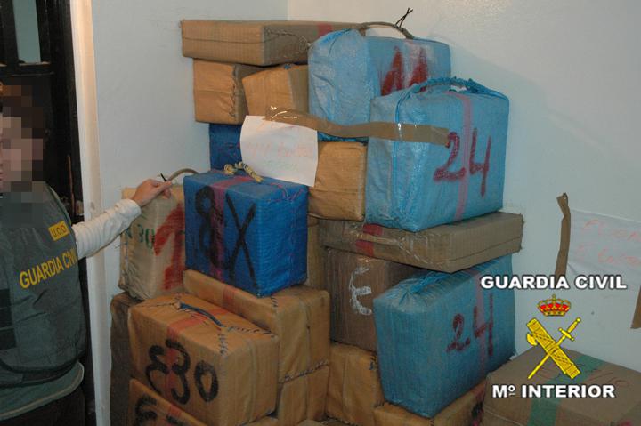 La droga incautada durante el operativo.