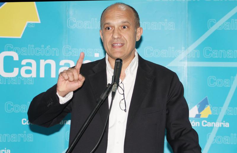 Manuel Fajardo Feo, durante el acto de su proclamación como candidato a alcalde