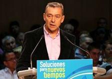 Paulino Rivero, durante la convención de CC en Tenerife.