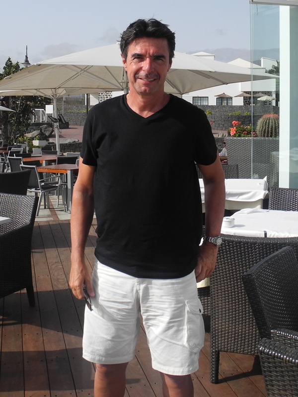 Soria, durante sus vacaciones en Lanzarote.