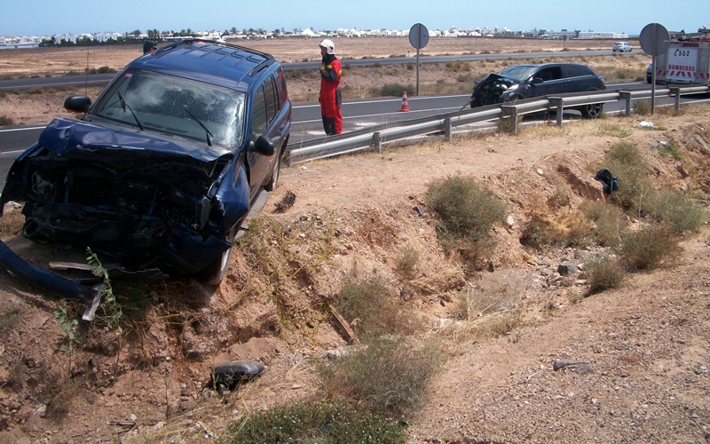 Estado en el que quedaron los vehículos tras la colisión.